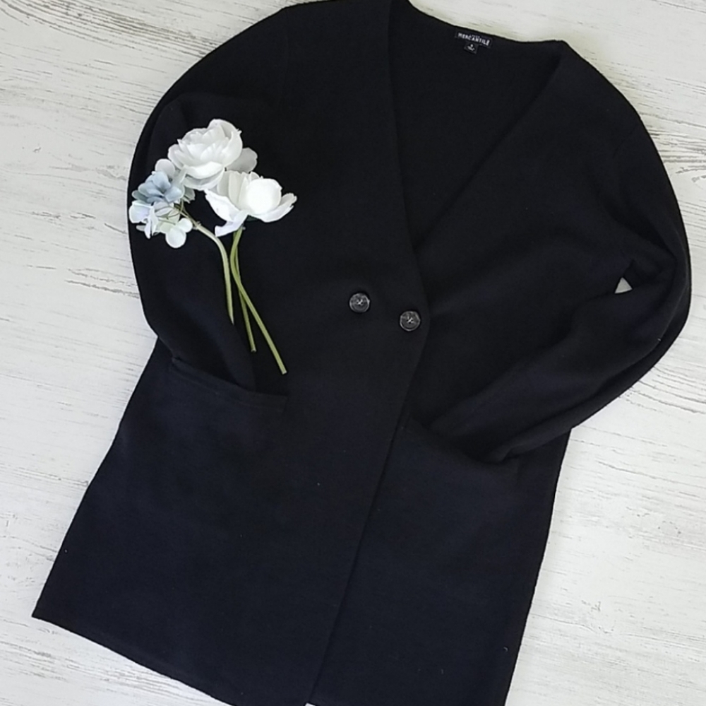 J. Crew Mercantile Tuxedo Cross Cardigan w/Pockets